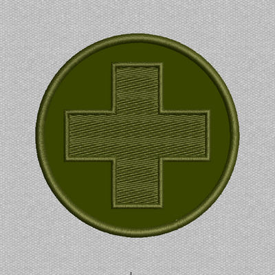 Медичний хрест 70х70мм (олива) N-0116 фото