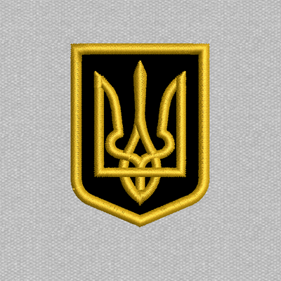 Малий герб України 40х50 мм  (золотий) N-0102 фото