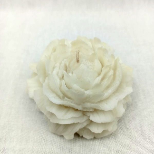 Свічка квітка "Піон" біла K-0005 фото