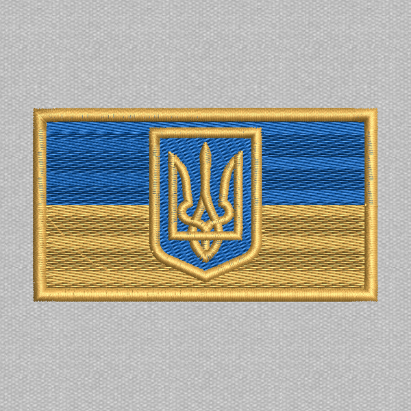 Прапор України з гербом 80х45мм (жовто-блакитний)  N-0103 фото