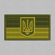 Прапор України з гербом 80х45мм (олива) N-0105 фото 1