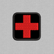 Медичний хрест 50х50мм (Чорно-червоний) N-0110 фото 1