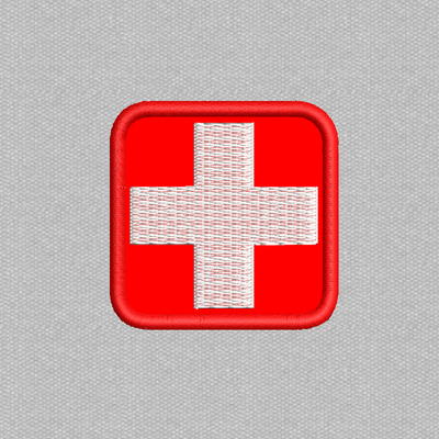 Медичний хрест 50х50мм (Червоно-білий) N-0111 фото